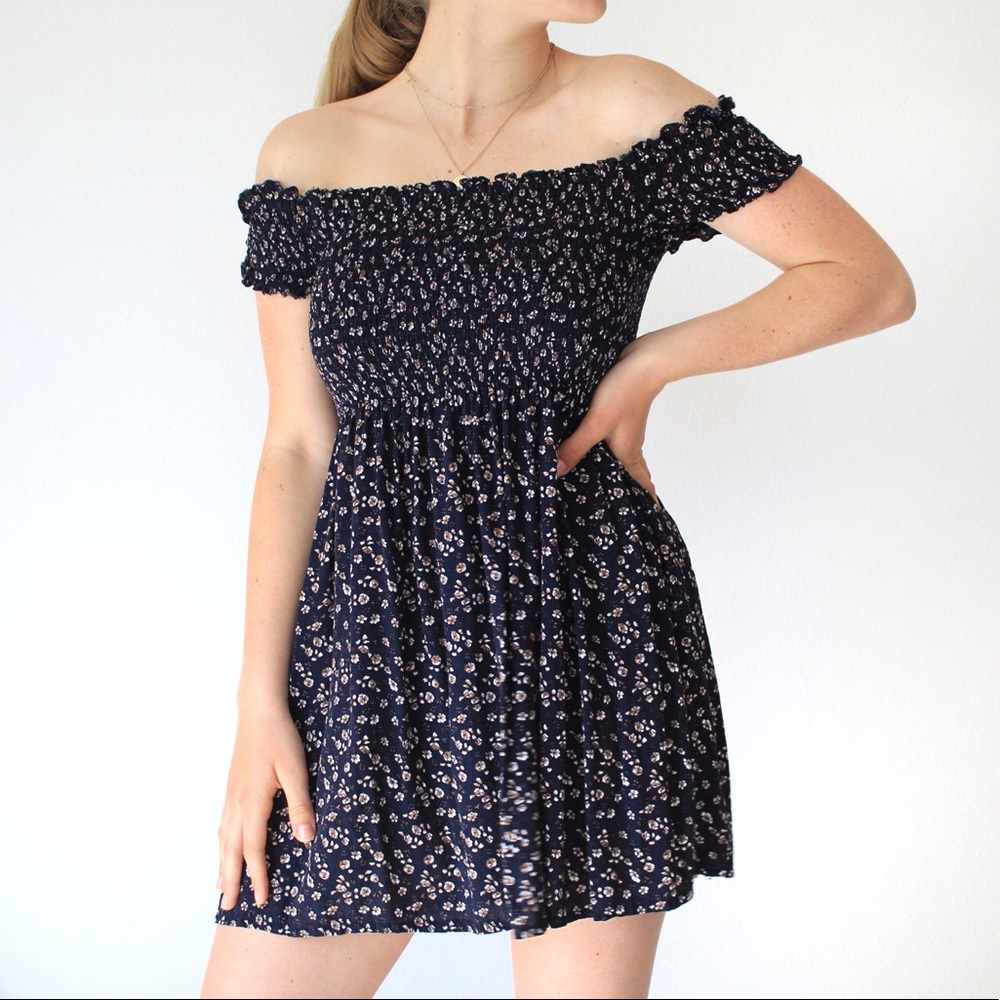 Navy Floral Brandy Melville dress